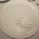 Cracked eggshell presentation plate