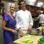Chef de cuisine Thomas Boyce with Sophie Gayot
