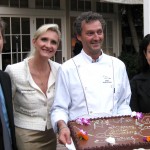 Consul General of France David Martinon, Sophie Gayot, pastry chef Yvan Valentin, Christine Ourmières, Vice President & General Manager USA