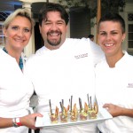 Chef Rory Herrmann, sous-chef Katie Hagan-Whelchel from Bouchon Beverly Hills with Sophie Gayot