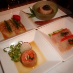 Four appetizers from Chef Nobu