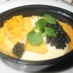 Uni flan with caviar from One Pico restaurant