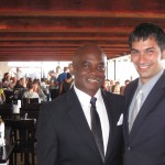 Terrance Burton, SBE Director of Restaurant Operations and Tony Sher, Gladstone's general manager