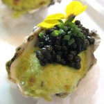 Baked Kumamoto oyster gratin with Oscetra caviar