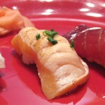 Sushi platter; Japanese mackerel, seared salmon, tuna
