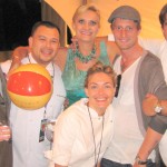 Philip Dailey (SLS Hotel at Beverly Hills general manager), chef de cuisine Jorge Chicas and pastry chef Waylynn Lucas (The Bazaar by Jose Andres), chef Michael Voltaggio, and chef de cuisine Rory Herrmann (Bouchon Beverly Hills) with Sophie Gayot