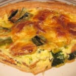 Leek quiche with traditional leek and bacon combination