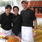 Chef Kajsa Alger (left) of STREET Restaurant who made Bhel Puri (Indian spice sweet potato and salad with puffed rice)
