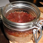 Potted veal breast with apricot and long pepper jam and pickled vegetables