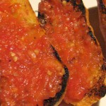 Catalan style toasted bread, tomato