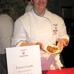 Winner Emma Louth presenting her dish