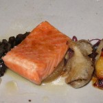 Japanese "3 Seas" with miso cod, ginger-poached ocean trout belly and kisu tempura