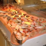 The shellfish station at Scarpetta's brunch buffet
