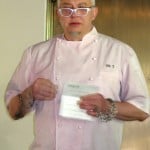 Chef Octavio Becerra presenting his dishes to the judges