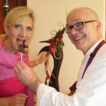 Executive pastry chef Richard Ruskell with Sophie Gayot