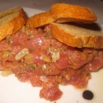 Ahi tuna tartare with organic chili paste and candied ginger