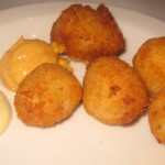 Salted cod croquettes with rouille
