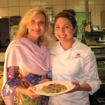 Chef Amanda Baumgarten with Sophie Gayot