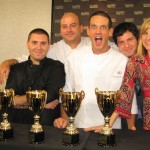 The winning team: pastry chef Matthieu Chamussy, student chef Ryan Maguire, sous chef Alexandre Derenne, sommelier Mark Sadr and mixologist Tricia Alley