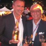 Dirk Smits & Gregory Balogh, from Maison Marques & Domaines, serving 2004 Cristal