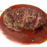 Pan roasted USDA prime filet of beef "au poivre"