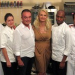 The five contestants before the competition. From left to right: Nelson Da Silva, Jessica Largey (Manresa), Richard Galy (Mayor of Mougins), Sophie Gayot, Francis Ogé, Filipo Fiorentini, Olivier Jean