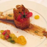 Tamara Greboval's tomato wrapped in a tuile