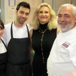 Alain Giraud, sous chef Jackie Mazzuca, baker/pastry chef Noubar Yessayan with Sophie Gayot