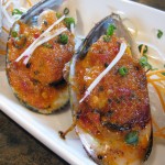 Baked green mussels
