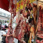 Exotic meats at the Wan Chai Market in Hong Kong