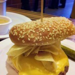 The Crunch Burger at Bobby's Burger Palace