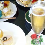 Champagne and snacks at the Grand Hotel