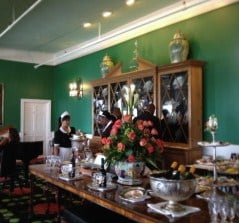 The tea table at the Grand Hotel's Parlor