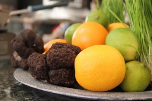 Fresh black truffles