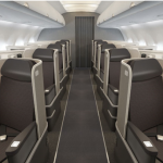 First class cabin on Airbus A321