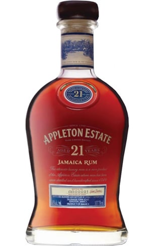 Appleton Estate 21 Year Old rum imparts strong flavors of honeysuckle and molasses