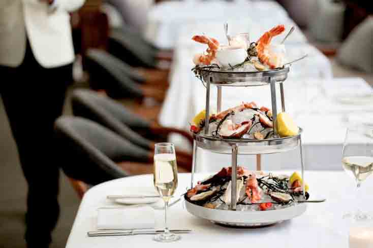 Seafood tower at Baltaire in Los Angeles