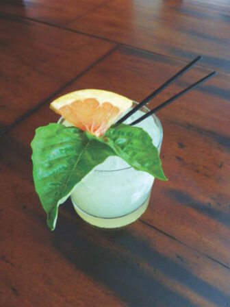 Hailing from Austin, Texas, the Green River blends Green Chartreuse, citrus and vodka for a refreshing drink