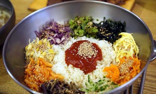 Bibimbap literally means "mixed rice"