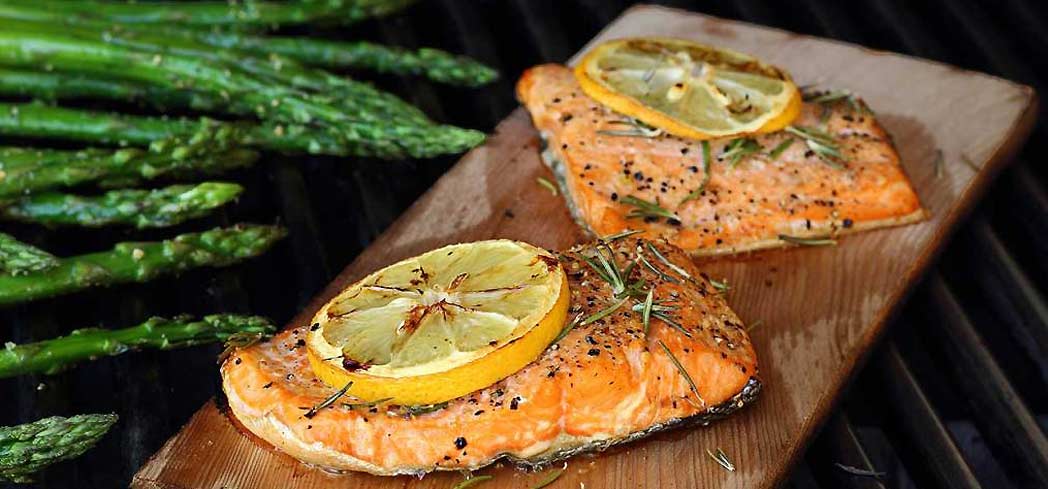 Wood plank grilling