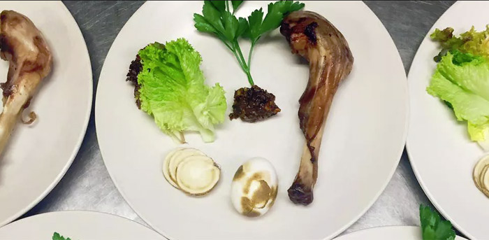Seder plate at Akasha in Culver City