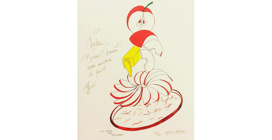 Tarte Tatin drawing by Michel Richard