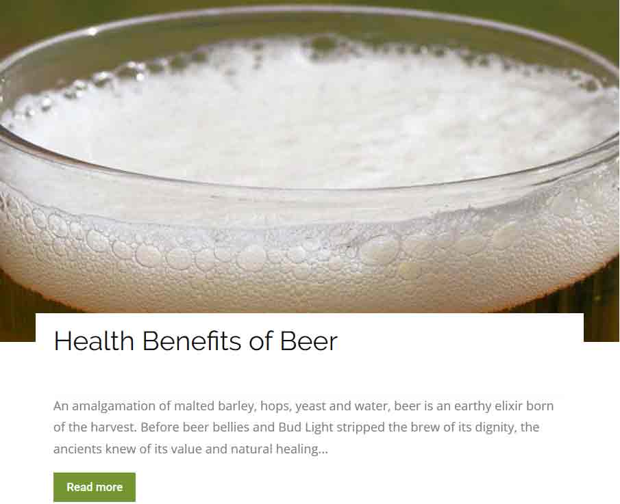 Health Benefits of Beer