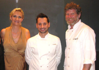 Craft Los Angeles chefs Anthony Zappola and Shannon Swindle with Sophie Gayot