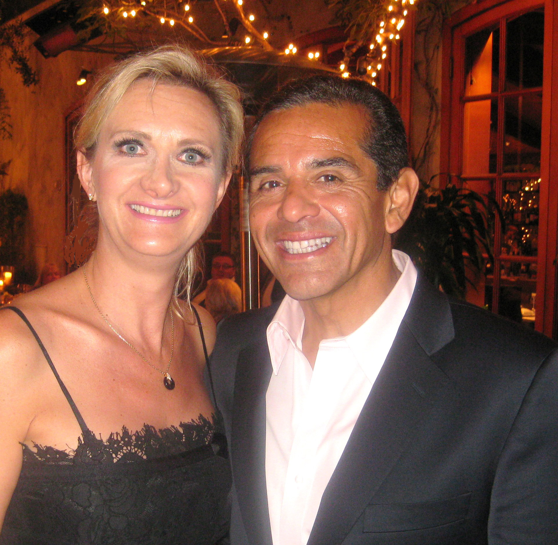 Los Angeles Mayor Antonio Villaraigosa with Sophie Gayot