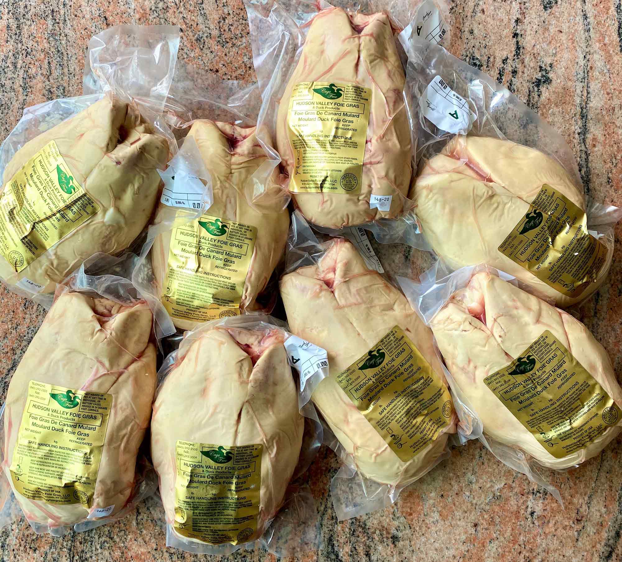 Foie gras shipping to California