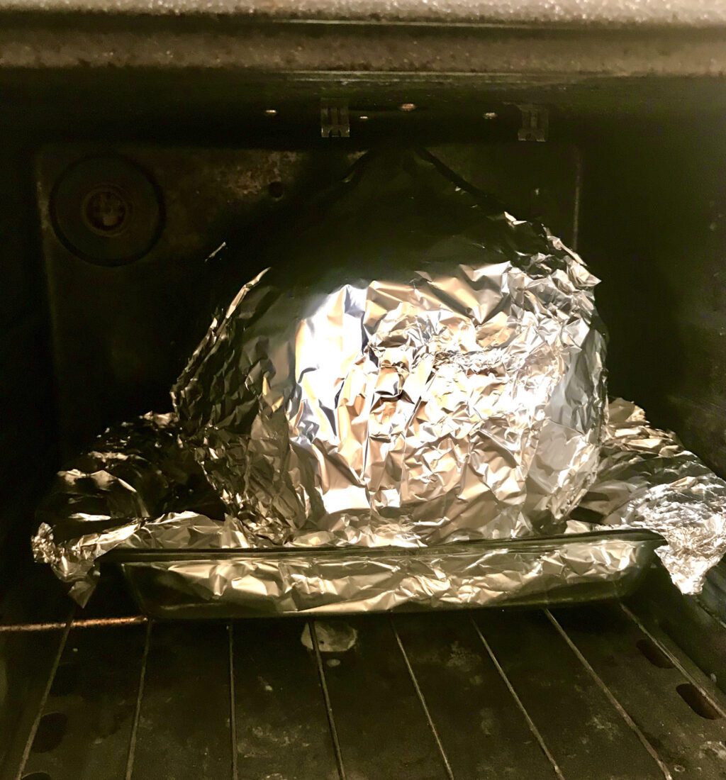Wrap in tinfoil