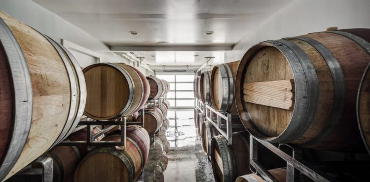 Stinson Vineyards barrels
