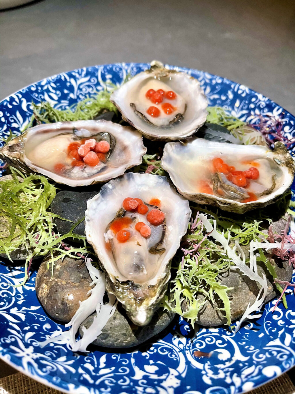 Oysters strawberry cocktail sauce