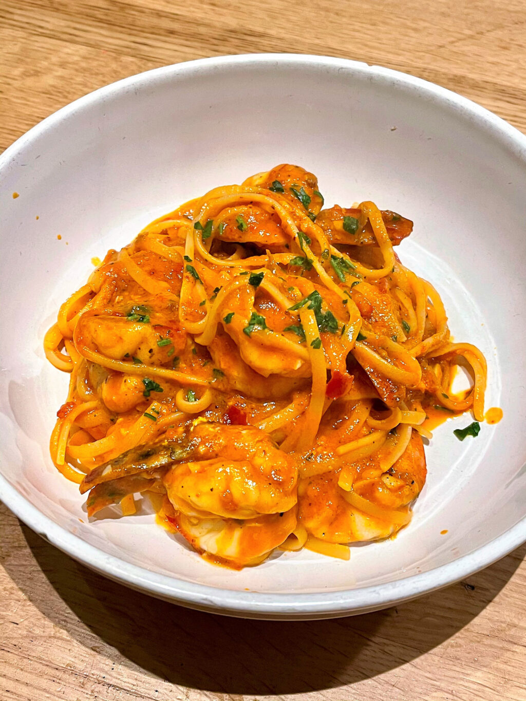 Spicy shrimp pasta